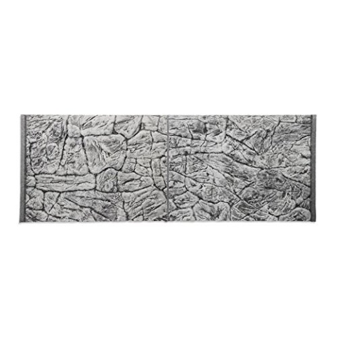 3D Aquarium Rückwand dünn Schieferoptik grau 150x60/ 147x54cm Aquarienhintergrund 2 Teilig