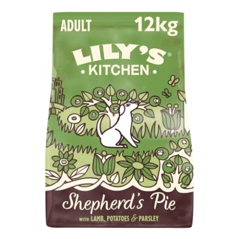 Lily's Kitchen Mit natürlichen Zutaten hergestellt Für ausgewachsene Hunde Trockenfutter Hirtenkuchen Ausgewogene Rezeptur 12kg Beutel