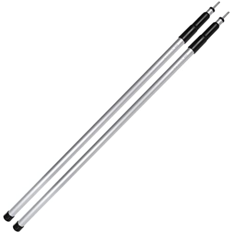 2 Aluminium Zeltstangen - teleskopierbar von 80 bis 240 cm - ideal als Aufstellstangen für Zelt, Tarp, Plane oder Sonnensegel - leicht & stabil - Big