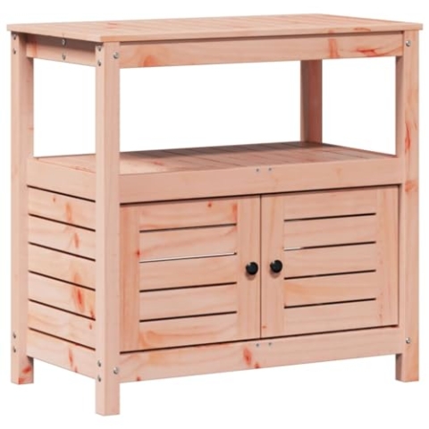 vidaXL Pflanztisch, Gärtnertisch mit Ablagen, Blumentisch für Garten Balkon Terrasse, Gartentisch Arbeitstisch, 82,5x45x81cm Massivholz Douglasie
