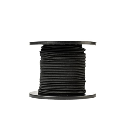 SNURO Elastisches Gummischnur (4mm, 100m, schwarz) - Professionelle Qualität Gummiseil - Wetterfest und wiederverwendbar - Bruchkraft 80kg - WLL 40kg