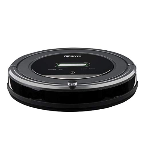 H.Koenig SWRC90 Staubsaugerroboter / Roboterstaubsauger / Wischmobfunktion Watermob plus / virtuelle Wand / Raumerkennung / 100 Minuten Akkulaufzeit / schwarz