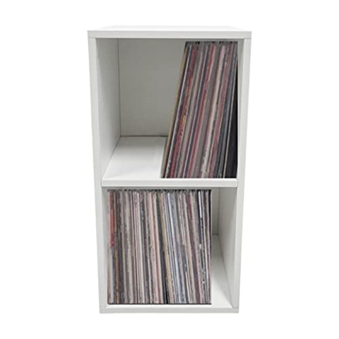 VDD Schrank für Vinyl-LP-Schallplatten - 2 Fächer - weiß