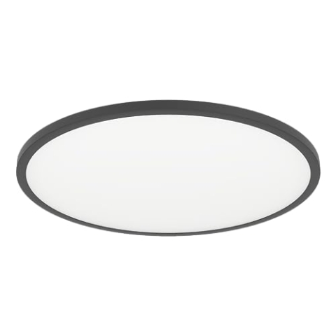 EGLO connect.z Smart Home LED Deckenleuchte Sarsina-Z, ZigBee, App und Sprachsteuerung Alexa, Lichtfarbe einstellbar (warmweiß-kaltweiß), dimmbare Metall Deckenlampe in Schwarz, Ø 60 cm