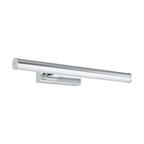 EGLO LED Wandlampe Vadumi, Spiegelleuchte, Wandleuchte aus Kunststoff, Badezimmer Lampe in Chrom, Weiß, LED Feuchtraumleuchte neutralweiß, IP44, L 40 cm
