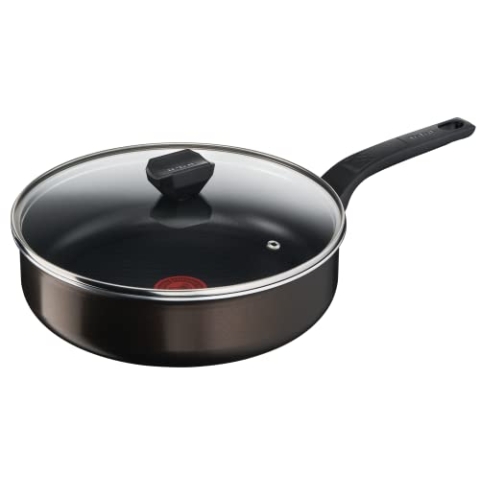 Tefal Easy Cook&Clean B5543202 Schmorpfanne 24 cm + Deckel, für alle Herdarten außer Induktion, Antihaftbeschichtung, Easy Cook&Clean