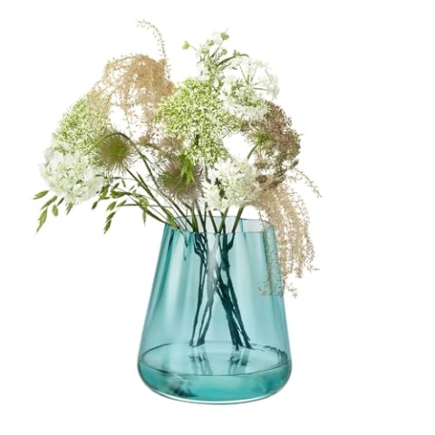 LSA International LG13 Lagunen-Vase/Laterne, 18,5 cm, Meeresgrün, 1 Stück, mundgeblasenes und handgefertigtes Glas, Grün