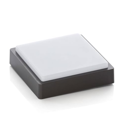 Lindby LED Deckenleuchten Nermin (Modern) in Schwarz (1 flammig,) - Außenleuchte für Garten Terasse Balkon & Haus Deckenleuchte