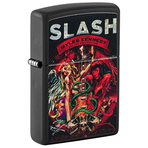 Zippo Slash Design Taschenfeuerzeug, matt, Schwarz
