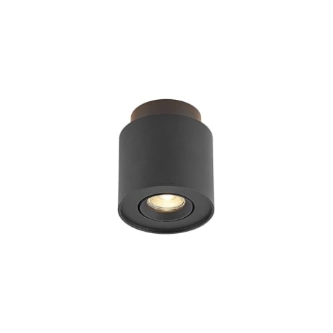 Arcchio Deckenlampe 'Walisa' (Modern) in Schwarz aus Aluminium (2 flammig, GU10) - Deckenleuchte, Lampe, Licht nach oben & unten, Wohnzimmerleuchte