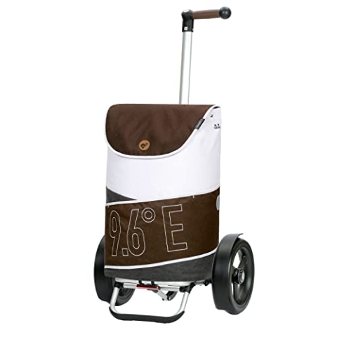 ANDERSEN Einkaufstrolley - Tura Shopper Loke braun 61 L groß,Handwagen,Thermo, Aluminium, Griff ergonomisch, klappbar, ...