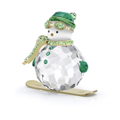 Swarovski Holiday Cheers Lebkuchengeschenk Ornament, Weihnachtliches Ornament aus Mehrfarbigen Kristallen und Rotem Band