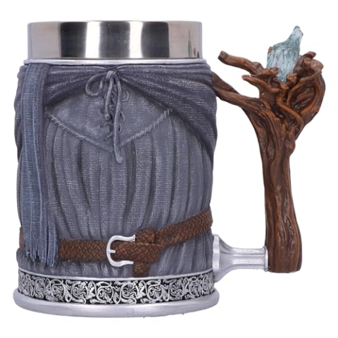 Nemesis Now Herr der Ringe Gandalf der graue Krug 15,5 cm, Kunstharz, grau, offiziell lizenzierter Herr der Ringe Merchandise, gegossen aus feinstem Harz, fachmännisch handbemalt