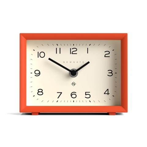 NEWGATE® 'Henry' Kaminuhr - Moderne rechteckige LED-Uhr in Orange, ideal für Schreibtische, Tische, Regale und Nachttisch