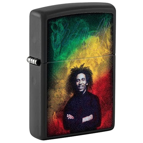 Zippo Unisex-Erwachsene Bob Marley Feuerzeuge, Marley Black Light Black Matte