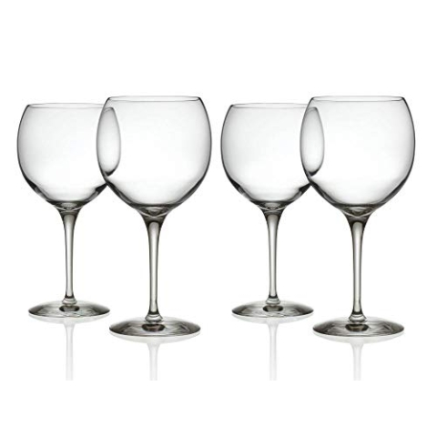 Alessi SG119/0S4 Mami XL 4er Set Rotweingläser aus kristallklarem Glas, 4 Stück (1 Stück)