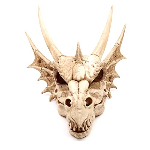 Puckator Testa Teschio di Drago da Appendere, Polyresin, gemischt, Höhe 47 cm, Breite 39 cm, Tiefe 31 cm