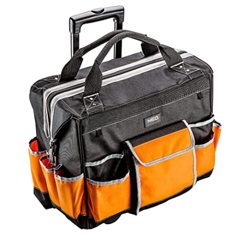 NEO TOOLS mobiler Profi Werkzeugkoffer mit Rollen Werkzeugbox Werkzeugtasche Werkzeugkiste Werkzeugaufbewahrung Arbeitstasche