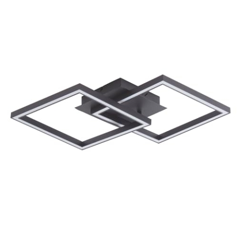 Lucande LED Deckenlampe dimmbar über Wandschalter, Deckenleuchte Wohnzimmer 25,5W warmweiß Deckenbeleuchtung Esszimmer Wohnzimmerlampe