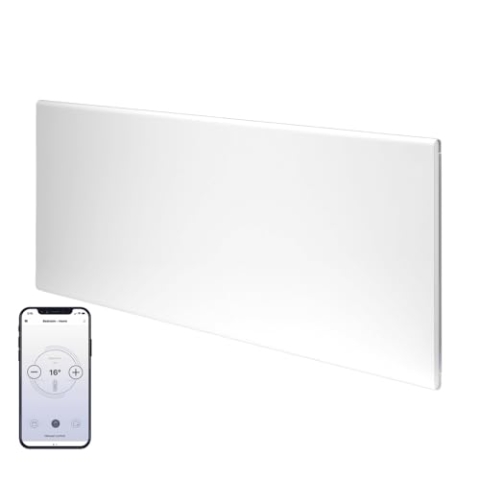 Adax Neo H Elektroheizung Wandmontage - Konvektor Heizung Elektrisch Intelligente Wifi - Radiator Heizung - Elektro Heizkörper - 1400W Weiß 330mm Smartphone-Steuerung LCD-Anzeige KWT IP24C Class II