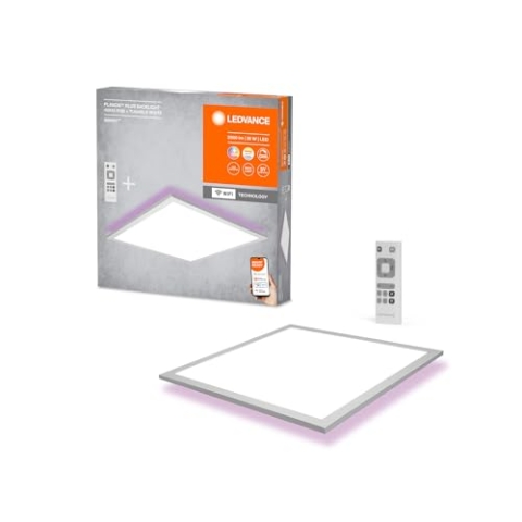 Ledvance LED WiFi Deckenleuchte weiß, 28 W 2000LM, 3000-6500K, 45x45 cm, Wandleuchte dimmbar, RGB Technologie, Smart+ Planon, steuerbar über App oder Sprachassistenten wie Alexa oder Google,