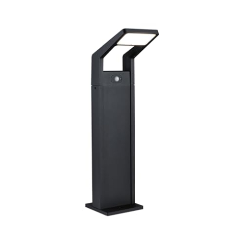 Paulmann 94860 LED Pollerleuchte Juntea Bewegungsmelder IP44 585mm 3000K 11W 900lm 230V Anthrazit Aluminium Außenleuchte