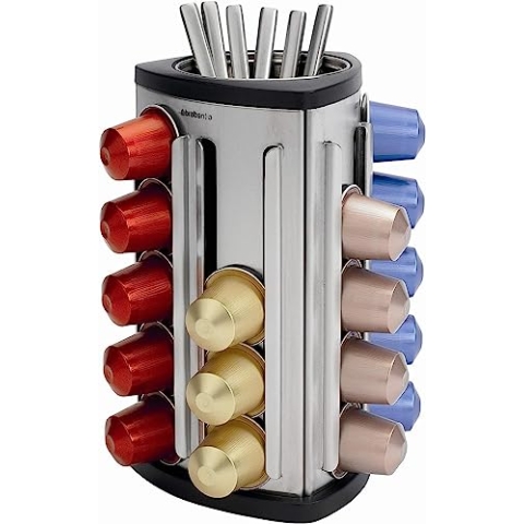 Brabantia Nespresso Kaffeekapselspender, Silber