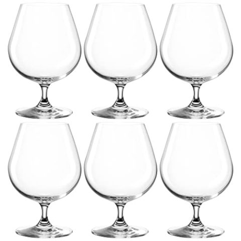 LEONARDO HOME Cognacschwenker Ciao+, Cognac klassischen Stil, Weinbrand-Gläser mit 400-ml Füllmenge, 6-teilig, 061454, klar, 6 Stück (1er Pack), 6