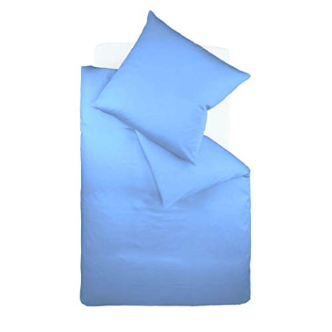 Fleuresse Colours Bettwäsche, Uni-Mako-Satin, himmelblau, 155 x 220 cm