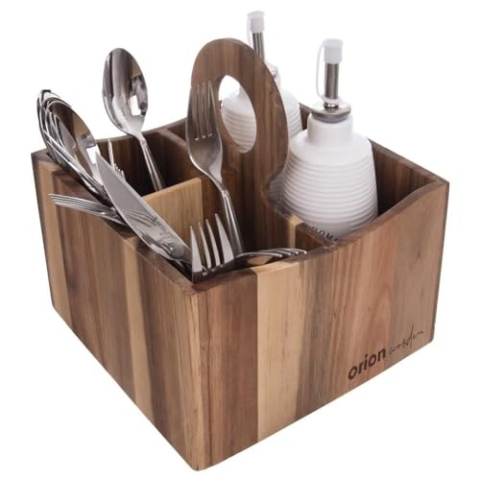 orion group Küchenutensilienhalter Holzbehälter Besteckhalter Besteckkorb Besteckkasten Besteckständer Wooden