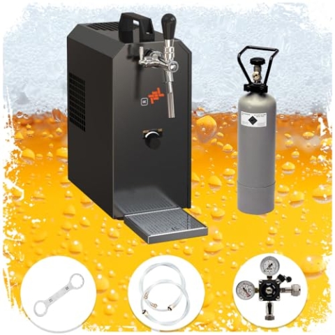 Komplett Set - Zapfanlage, Bierzapfanlage Jet 30 Bierkoffer, Durchlaufkühler 1-leitig Trockenkühler, bis zu 35 Liter/h, Zapfkopf:ohne
