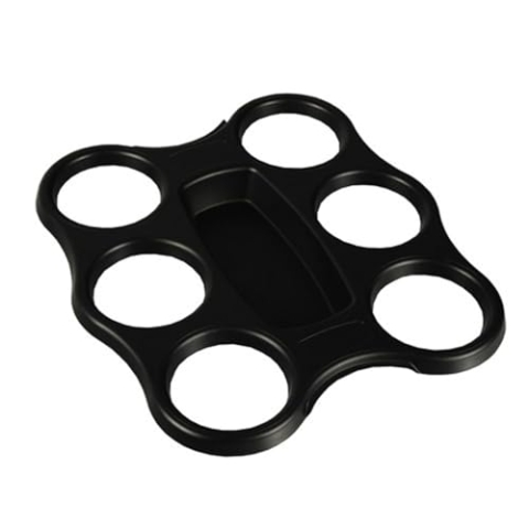 36 Becher-Trays PS 22,4X 24,4X 2,4cm schwarz f. 6 Becher (10029)
