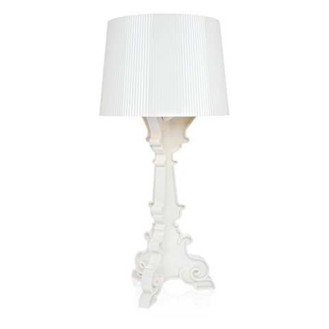 Kartell Bourgie, Tischleuchte, Dimmer, Weiß/ Gold