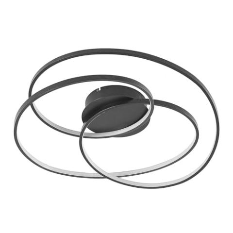 Lindby LED Deckenleuchte Kateryna dimmbar (Modern) in Schwarz (1 flammig,) - Lampe Deckenlampe Wohnzimmerleuchte