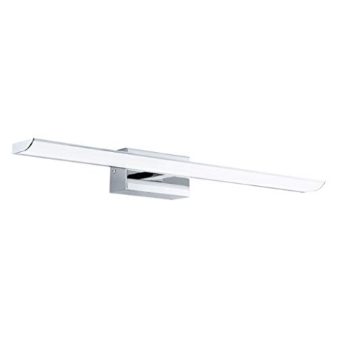 EGLO LED Wandlampe Tabiano, Spiegelleuchte, LED Wandleuchte aus Metall in Chrom und Kunststoff in Weiß, Badezimmer Lampe, LED Badleuchte neutralweiß, L 60,5 cm