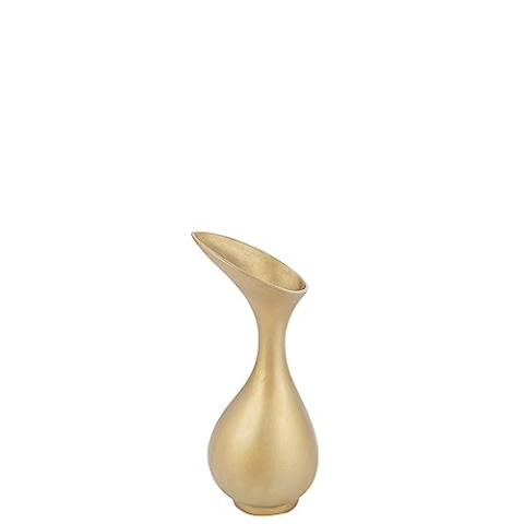 J-Line Vase Olivia - Blumenvase - Aluminium - Gold - Klein - 45 cm
