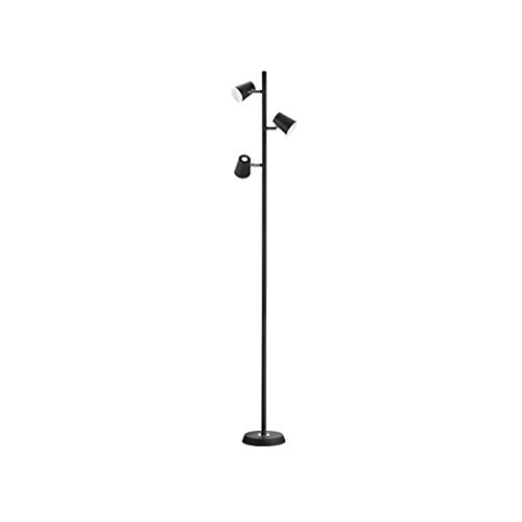 Trio Leuchten LED Stehleuchte Narcos 473190332, Metall schwarz matt, 3 x 4,7 Watt, 4 fach Touch Dimmer