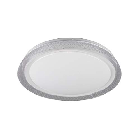 Reality Leuchten LED Deckenleuchte Heracles R62371100, Kunststoff Weiß, inkl. 18 Watt LED, Starlight Effekt, Fernbedienung