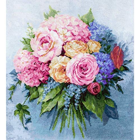 Luca-S B2371 Kreuzstich Set, Mehrfarbig, 25x25cm