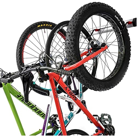 PRO BIKE TOOL Fahrrad Wandhalterung für 3 oder 6 Fahrräder - Verstellbare Wandhalterung Garage & Wohnung - Vertikale Wand Fahrradaufhängung, Sichere Haken & Wandmontage - Fahrradhalterung