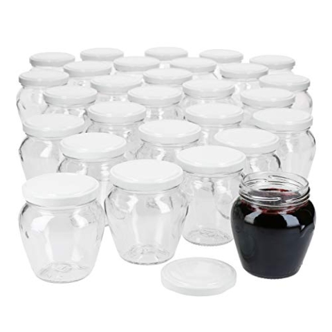 MamboCat 75er Set Marmeladengläser 212 ml + Twist-Off-Deckel to 63 weiß I Einmachgläser zum Befüllen mit Honig, Konfitüre & Gelee I Einkochzubehör