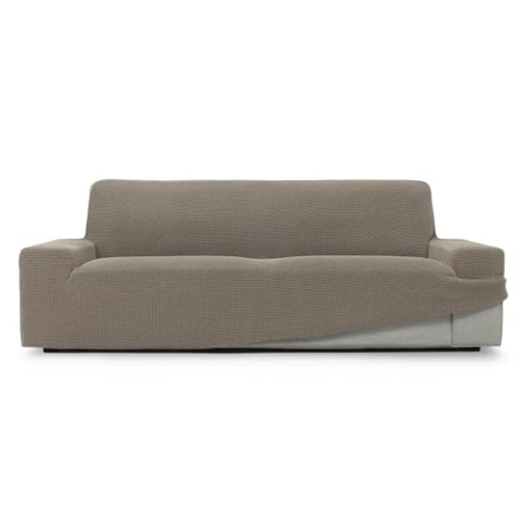 SOFASKINS® super elastischer überzug, Sofabezug 3 sitzer, atmungsaktiv, bequem und langlebig, Sofa überzug, Einfach anzubringen, Maße (180-230Cm), Farbe Leinen