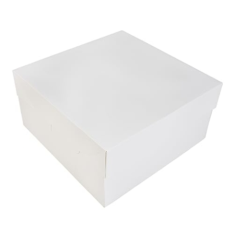 BrandNewCake® Tortenschachtel - 30x30x15 cm - Weiße Kuchenbox aus Karton - 50 Stück - Perfekt für Torten und Kuchen