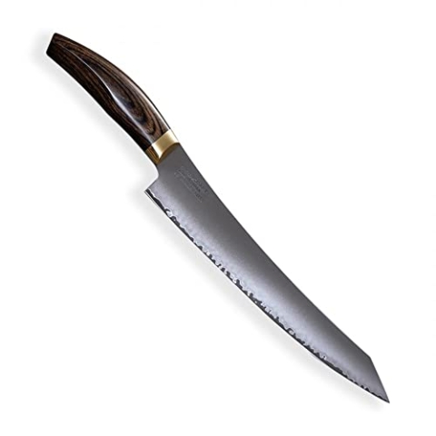 SUNCRAFT SXLKSK-03 Elegancia Kiritsuke/Slicer messer - Kern aus japanischem SG2-Pulverstahl zwischen 2 Schichten aus rostfreiem Stahl und ergonomischem Griff, Klinge 250 mm