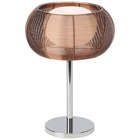 BRILLIANT Lampe Relax Tischleuchte bronze/chrom | 1x QT14, G9, 25W, geeignet für Stiftsockellampen nicht enthalten | Mit Schnurzwischenschalter | Für LED-Leuchtmittel geeignet