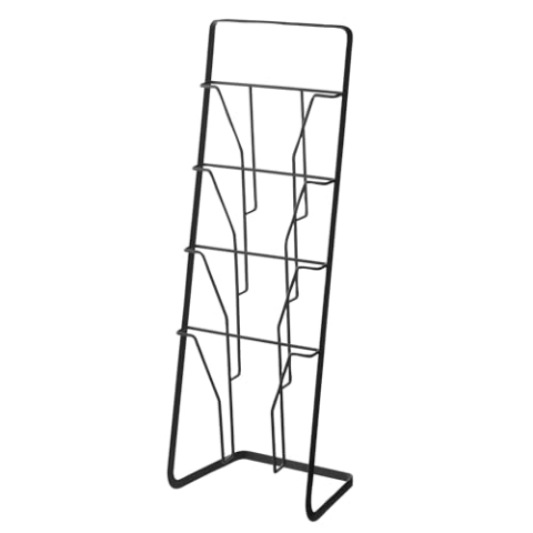 Yamazaki Tower Zeitschriftenständer, Stahl, Schwarz, One Size