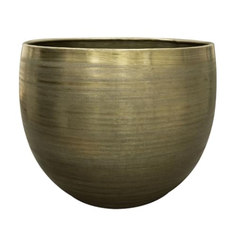 Ter Steege Blumentopf Aluminium Neu Grün-Grün D 38 cm H 30 cm Öffnung 33 cm