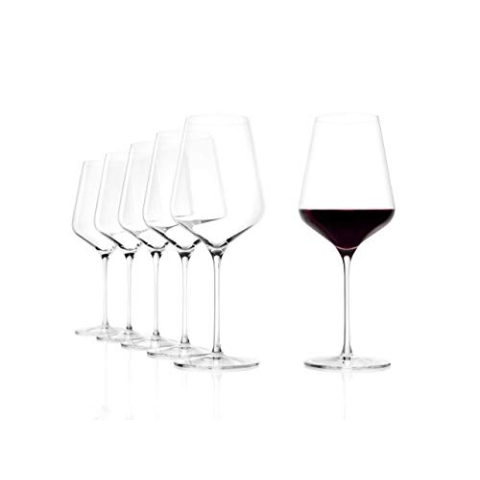 Stölzle Lausitz Bordeaux Glas Starlight 6er-Set I 675ml Rotweingläser optimal für Bordeauxwein I Extra Dünne Bordeauxgläser I Spühlmaschinenfeste Weinkelche mit maximaler Geschmacksentfaltung