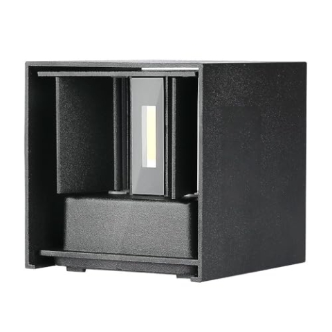 V-TAC Quadratische LED-Wandleuchten - Bridgelux - Schwarz - IP65-11W - 1360 Lumen - 3000K