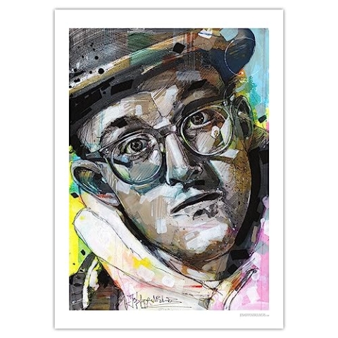 Jos Hoppenbrouwers Keith Haring Portraitposter (50 x 70 cm)